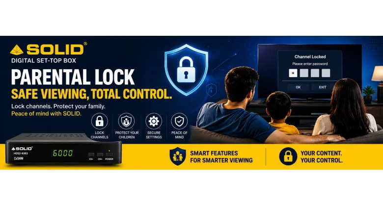 Does the SOLID Set-Top Box Feature a Parental Lock, and How Does It Work?
